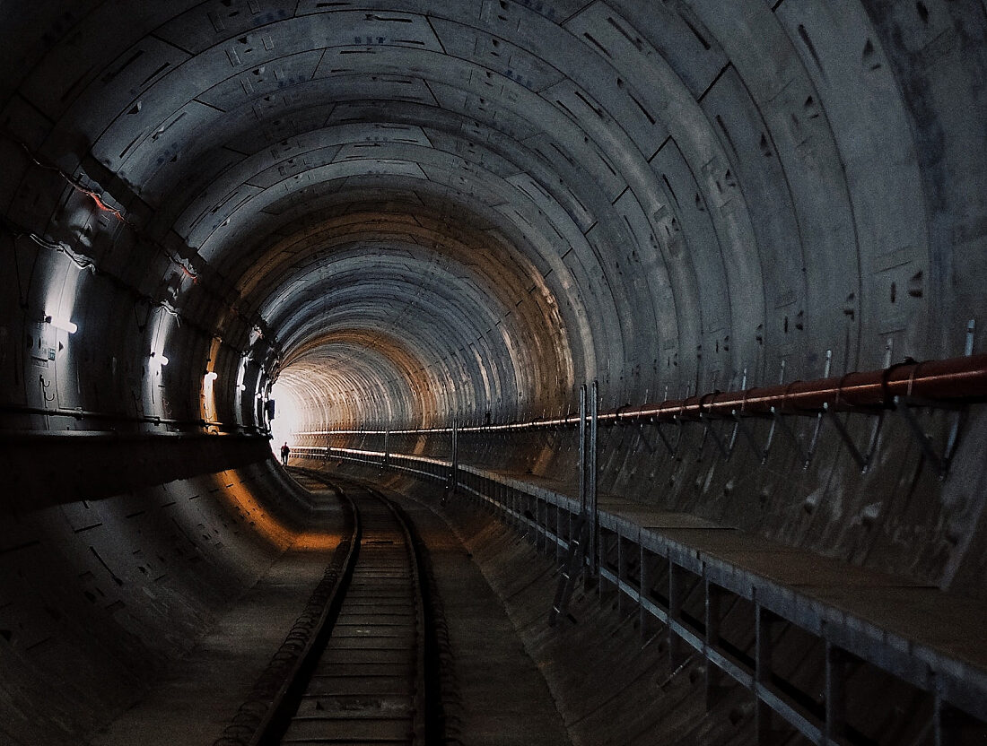 Hoffman Tunnels engineers reviewing a tunnel alignment